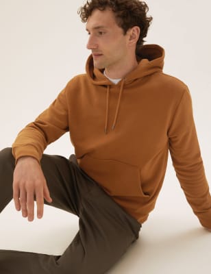 

Mens M&S Collection Hoody aus reiner Baumwolle - Toffee, Toffee