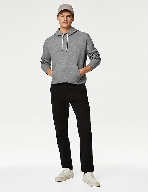 Marks And Spencer Mens M&S Collection Pure Cotton Hoodie - Grey, Grey