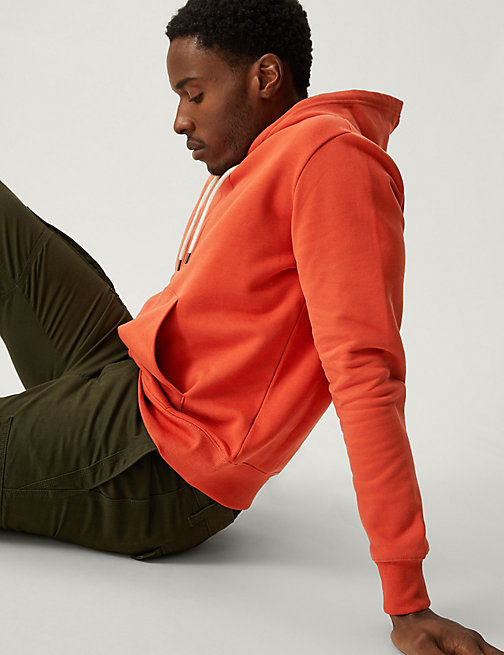 Marks And Spencer Mens M&S Collection Pure Cotton Hoodie - Copper, Copper
