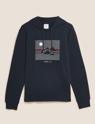 

Mens M&S Collection Hoody aus reiner Baumwolle - Dark Navy, Dark Navy