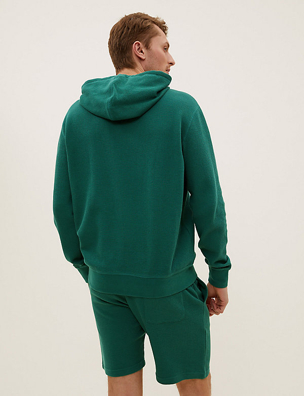 Pure Cotton Textured Hoodie - JE