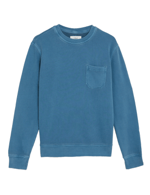 

M&S Collection Sudadera de escote cerrado 100% algodónMens - Dark Turquoise, Dark Turquoise