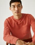 Pure Cotton Crew Neck Sweatshirt