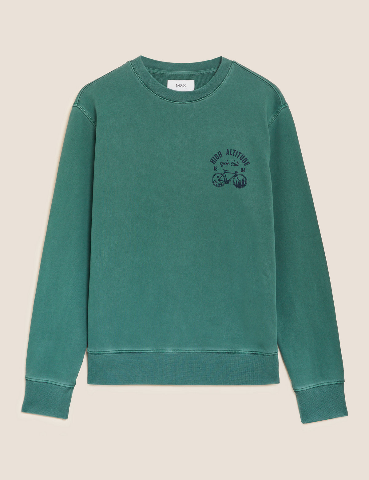 Pure Cotton Cycle Graphic Sweatshirt