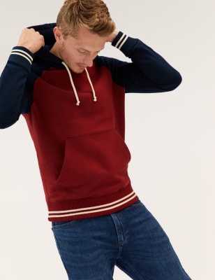 Pure Cotton Colour Block Hoodie - PT