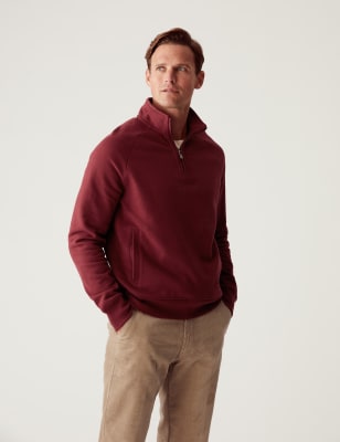 0401~Cotton Sweatshirt with Zip main image 1