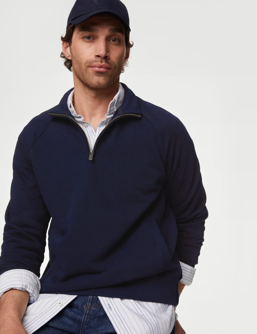 Pure Cotton Half Zip Sweatshirt image 2
