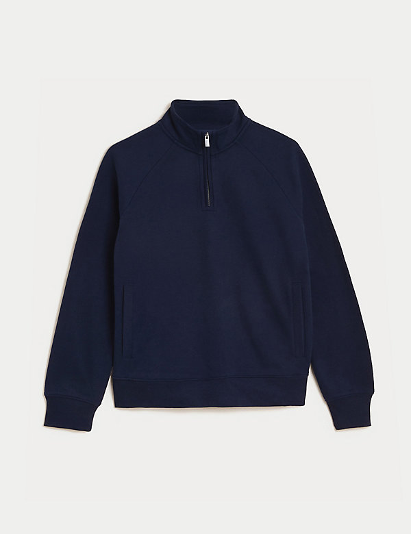 Pure Cotton Half Zip Sweatshirt - NZ