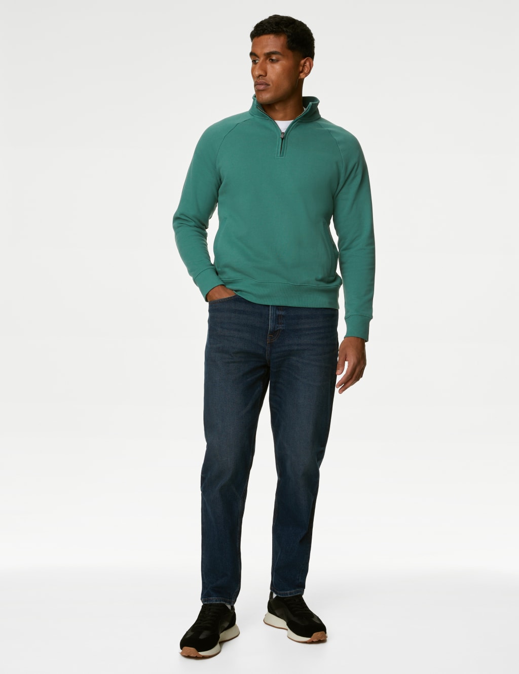 Pure Cotton Half Zip Sweatshirt image 1