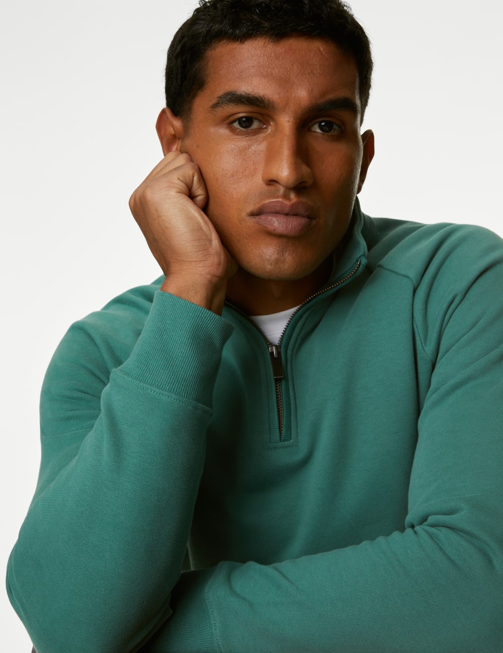 Pure Cotton Half Zip Sweatshirt image 3
