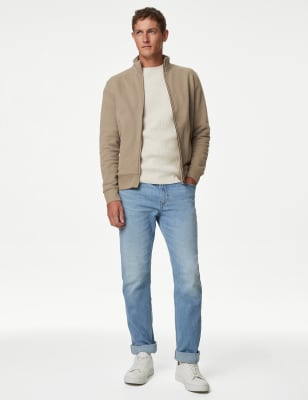 

Mens M&S Collection Pure Cotton Zip Up Sweatshirt - Toffee, Toffee