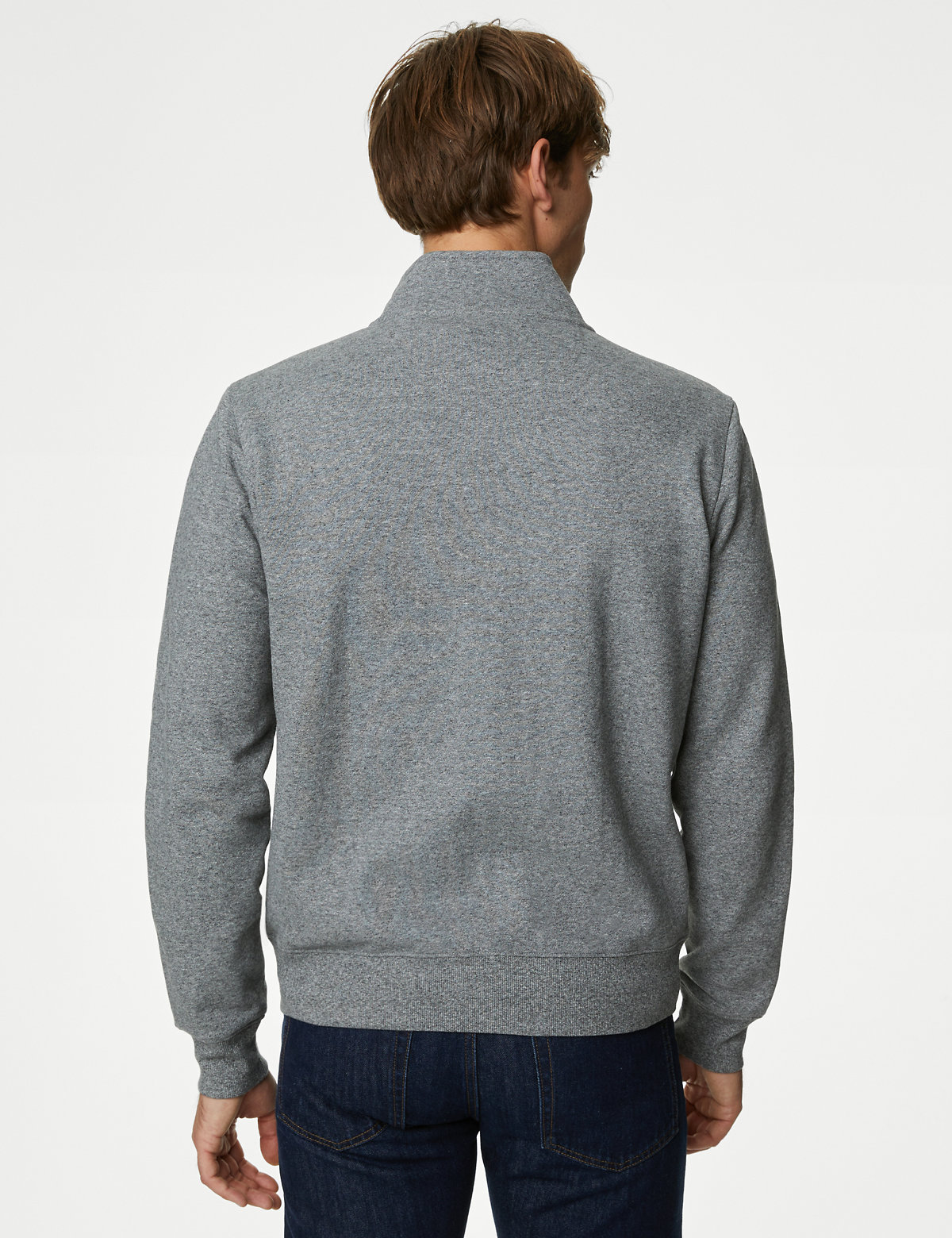 Pure Cotton Zip Up Sweatshirt