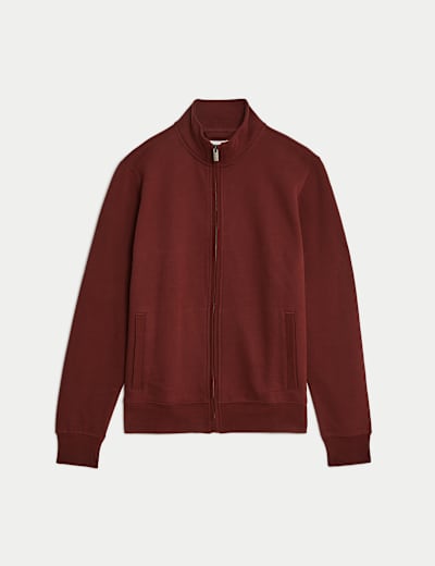 Pure Cotton Zip Up Sweatshirt