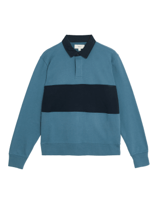 

Mens M&S Collection Pure Cotton Colour Block Sweatshirt - Medium Turquoise, Medium Turquoise