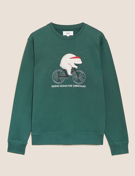 Pure Cotton Polar Bear Christmas Sweatshirt