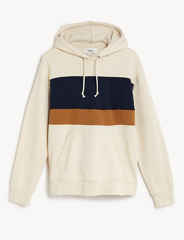 Pure Cotton Colour Block Hoodie - ID