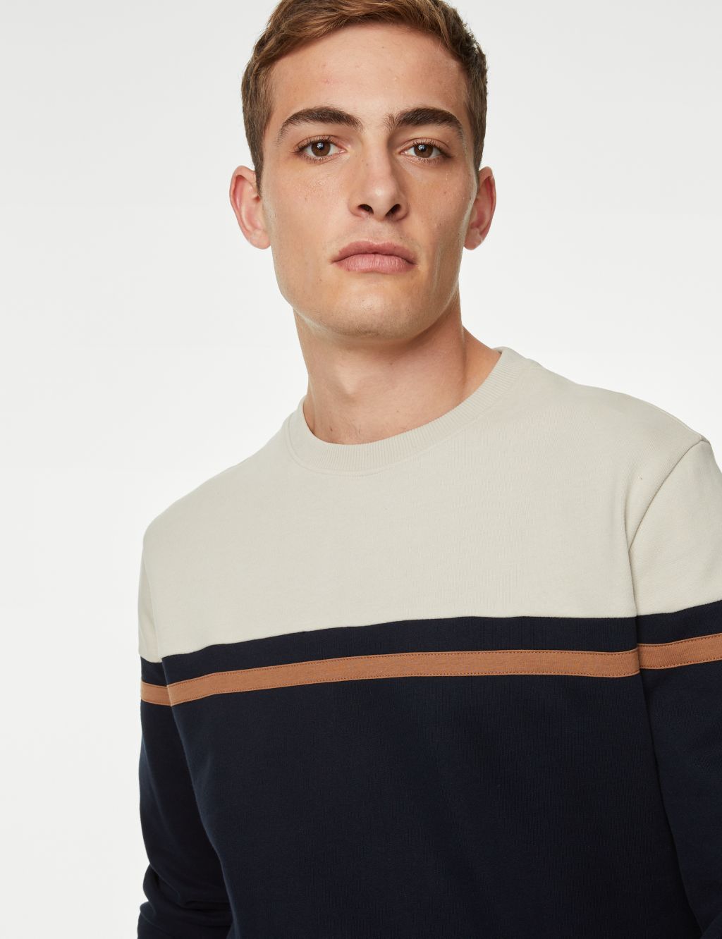 Pure Cotton Colour Block Sweatshirt image 1