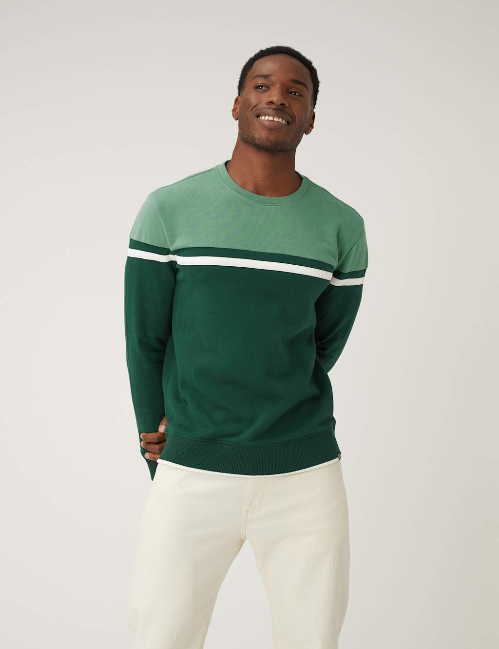 Pure Cotton Colour Block Sweatshirt image 2