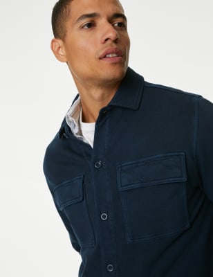 

Mens M&S Collection Oberhemd aus reiner Baumwolle - Dark Navy, Dark Navy