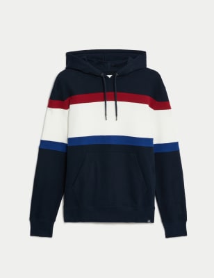 Pure Cotton Colour Block Hoodie