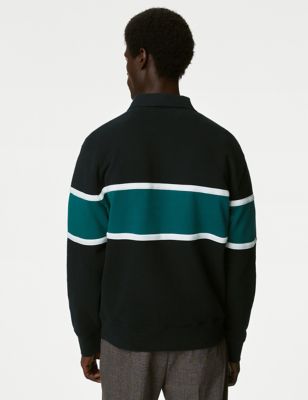 Relaxed Fit Pure Cotton Rugby Sweatshirt