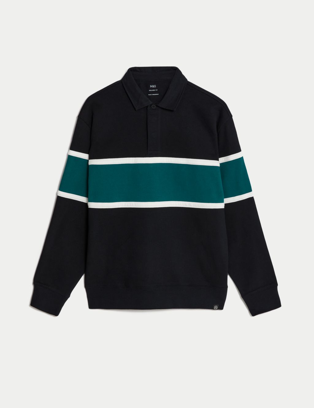 Relaxed Fit Pure Cotton Rugby Sweatshirt image 2