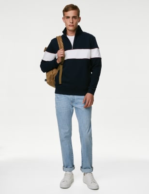 Colour block 2024 half zip sweatshirt