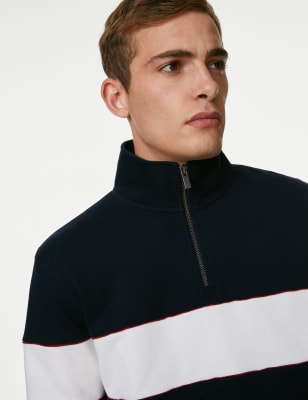 Colour Block Half-Zip Pullover