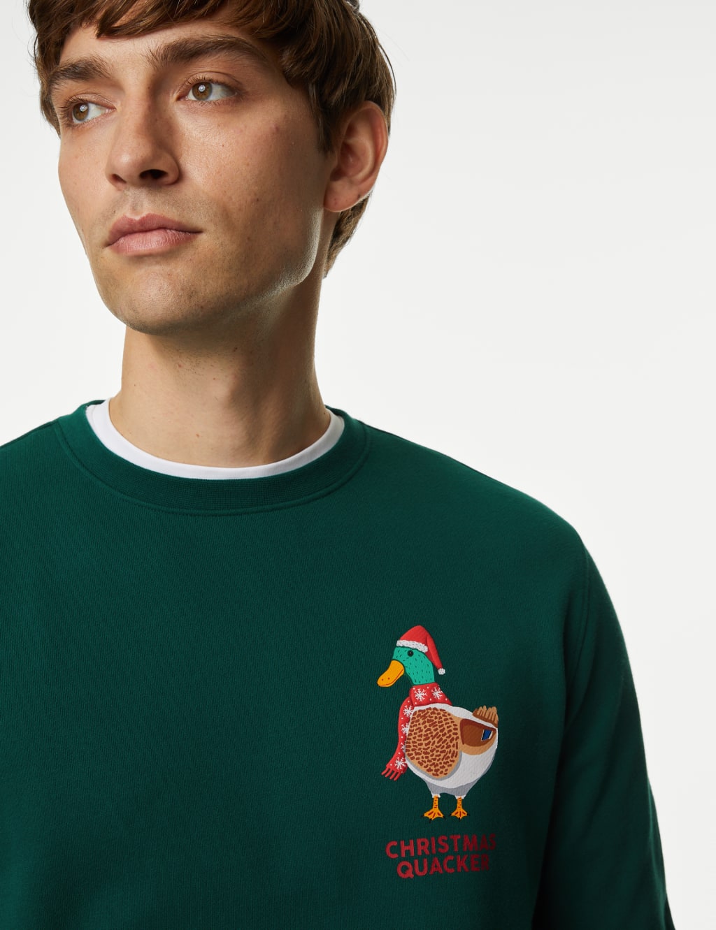 Pure Cotton Christmas Quacker Sweatshirt image 3