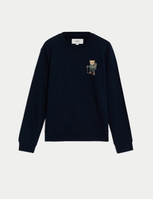 Pure Cotton Spencer Bear™ Graphic Sweatshirt