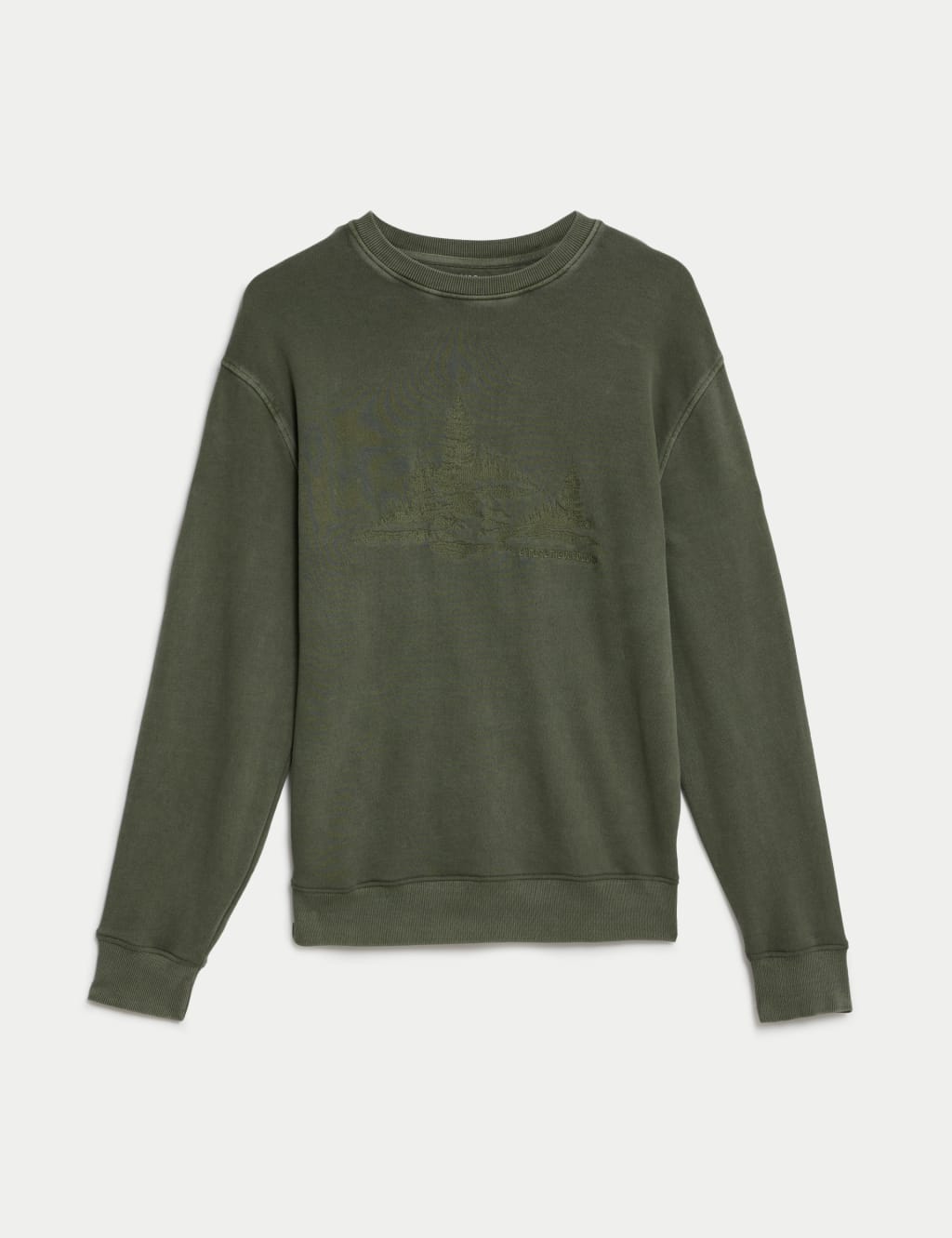Pure Cotton Embroidered Graphic Sweatshirt image 2