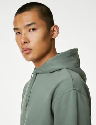 

Mens M&S Collection Oversized Cotton Rich Hoodie - Sage, Sage