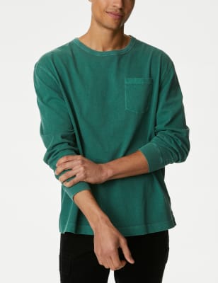

M&S Collection Camiseta 100% algodón informalMens - Dark Green, Dark Green