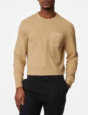 

Mens M&S Collection Relaxed Fit Pure Cotton T-Shirt - Sand, Sand