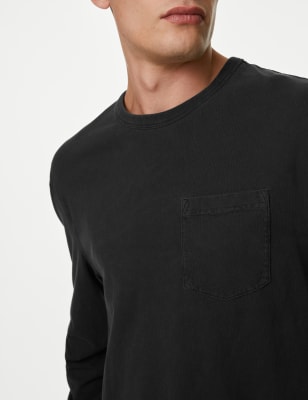 

M&S Collection Camiseta 100% algodón informalMens - Black, Black