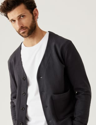 

M&S Collection Cárdigan de punto 100% algodónMens - Carbon, Carbon