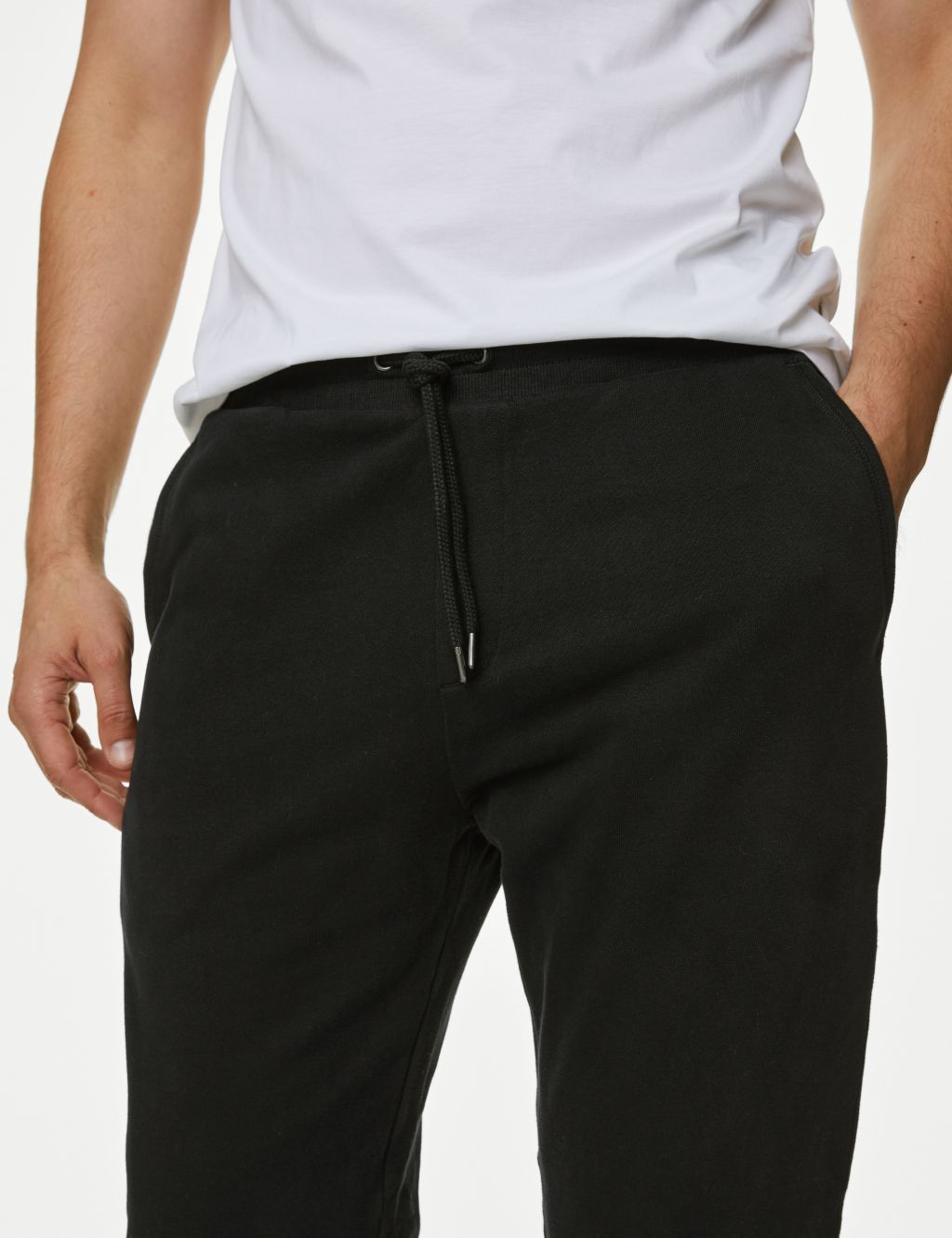 Drawstring Pure Cotton Fleece Lined Joggers image 4