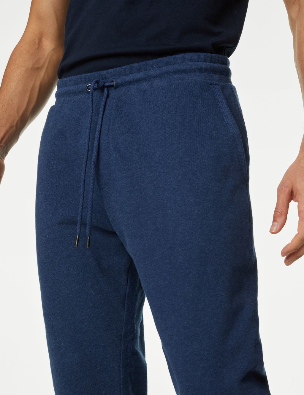 Drawstring Pure Cotton Fleece Lined Joggers image 4