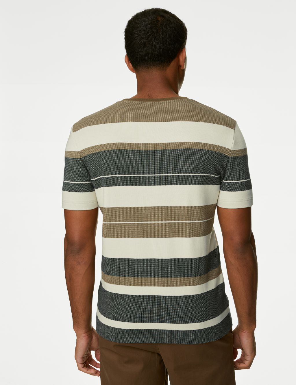Pure Cotton Double Knit Striped T-Shirt image 5