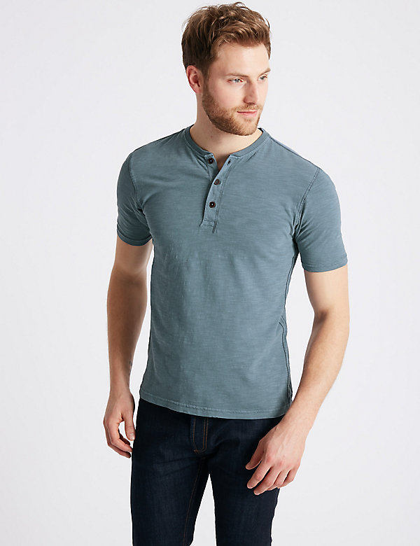 Slim Fit Pure Cotton Textured Top - CA