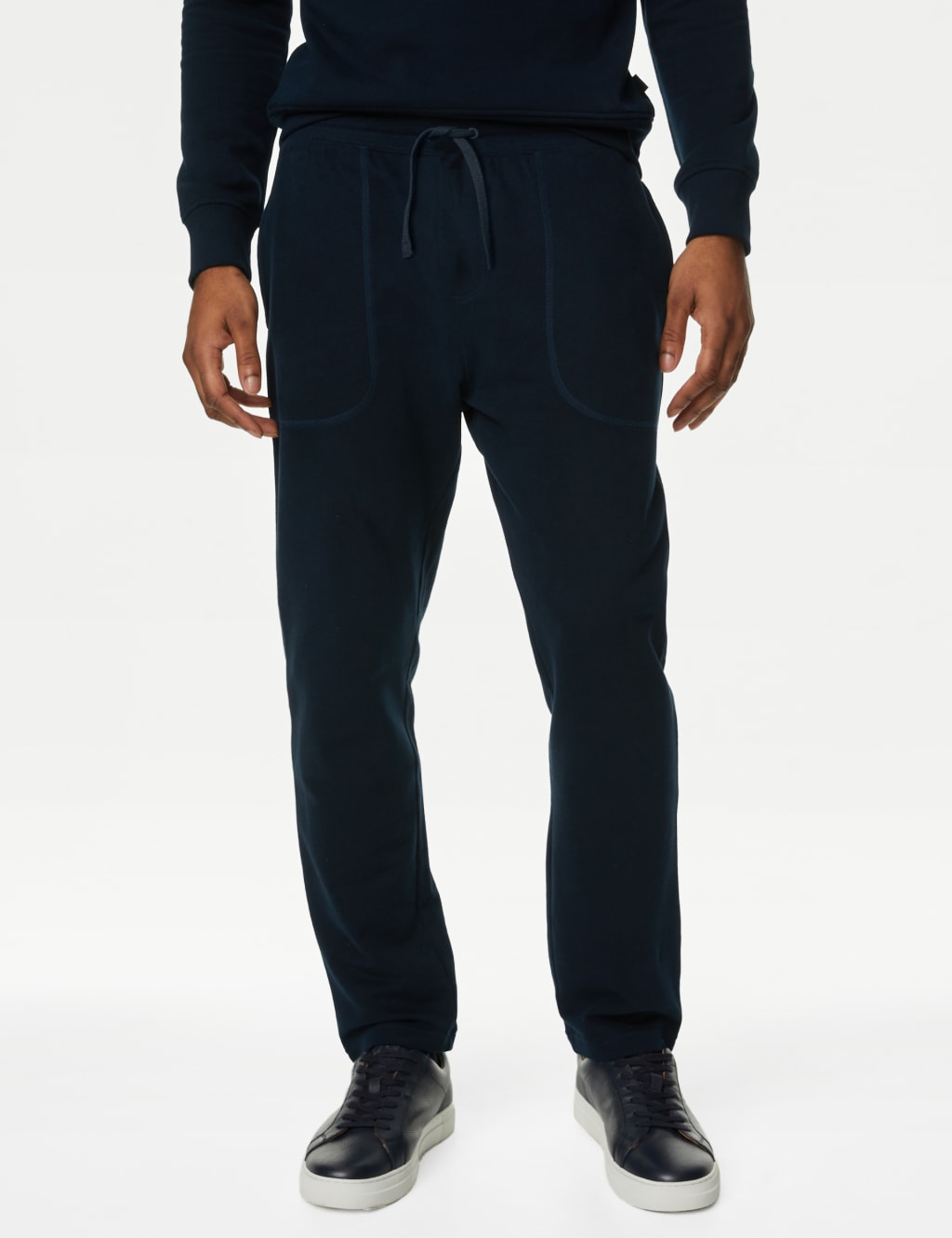 Pure Cotton Fleece Lined Joggers, M&S Collection