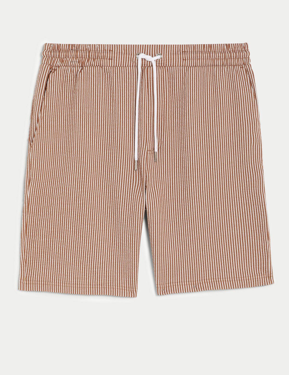 Striped Drawstring Jersey Shorts