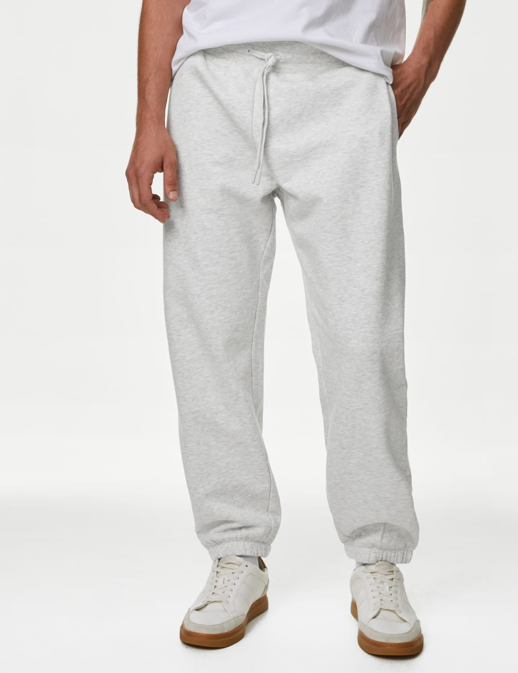 White jogging sale bottoms mens