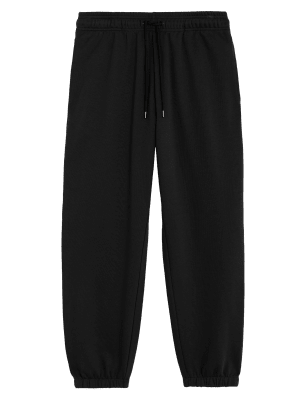 

Mens M&S Collection Cotton Rich Relaxed Fit Joggers - Black, Black