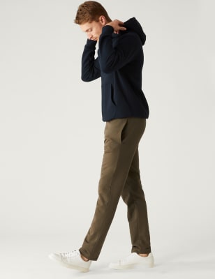 

Mens M&S Collection Cotton Rich Straight Leg Joggers - Brown, Brown