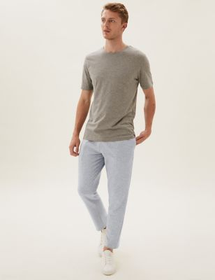

Mens M&S Collection Cotton Rich Straight Leg Joggers - Grey, Grey