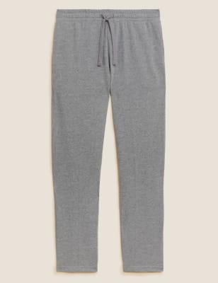 

Mens M&S Collection Cotton Rich Straight Leg Joggers - Grey Marl, Grey Marl