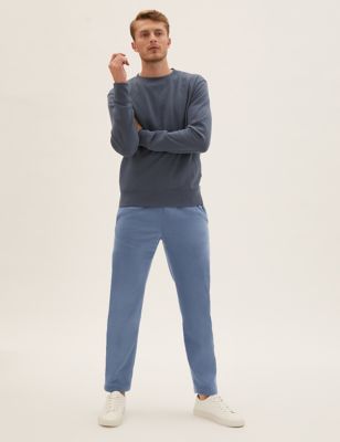

Mens M&S Collection Recycled Fleece Joggers - Air Force Blue, Air Force Blue
