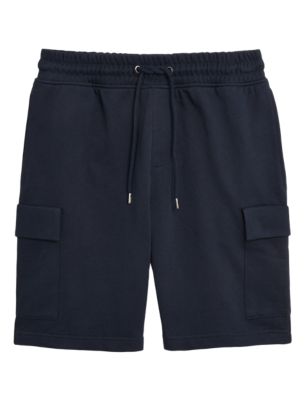 M&S Mens Pure Cotton Jersey Cargo Shorts