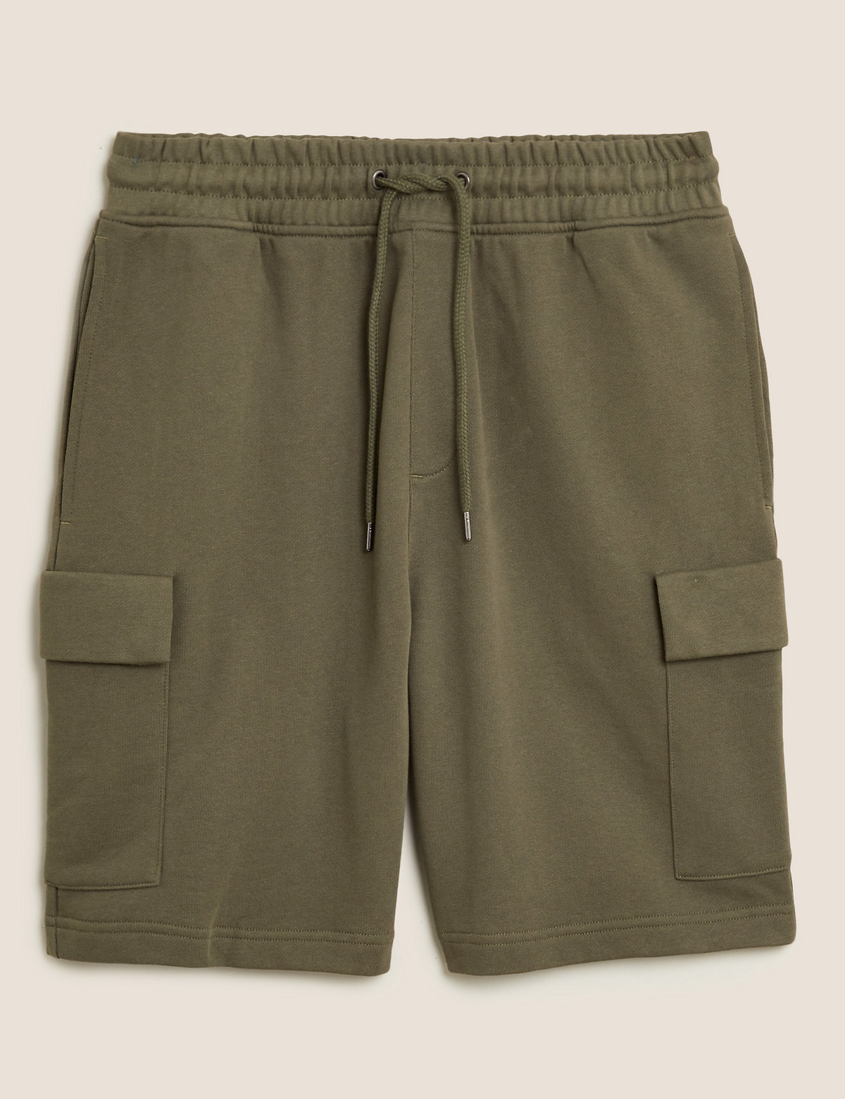 Pure Cotton Jersey Cargo Shorts